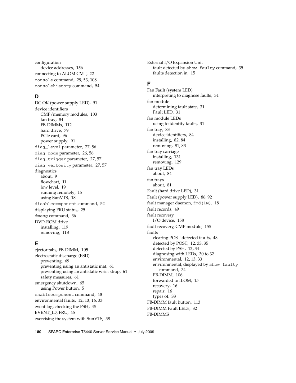 FUJITSU SPARC T5440 User Manual | Page 206 / 214