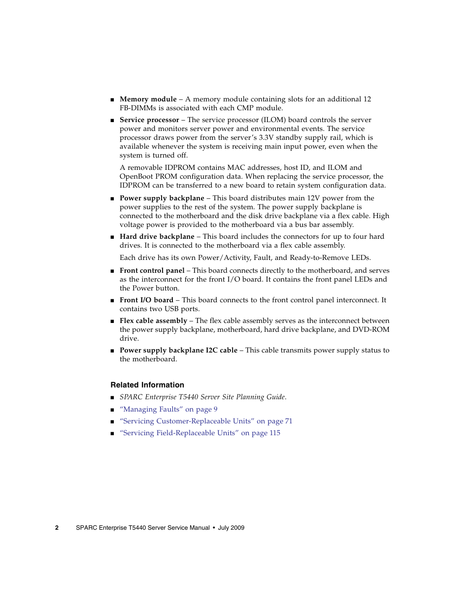 Related information | FUJITSU SPARC T5440 User Manual | Page 28 / 214