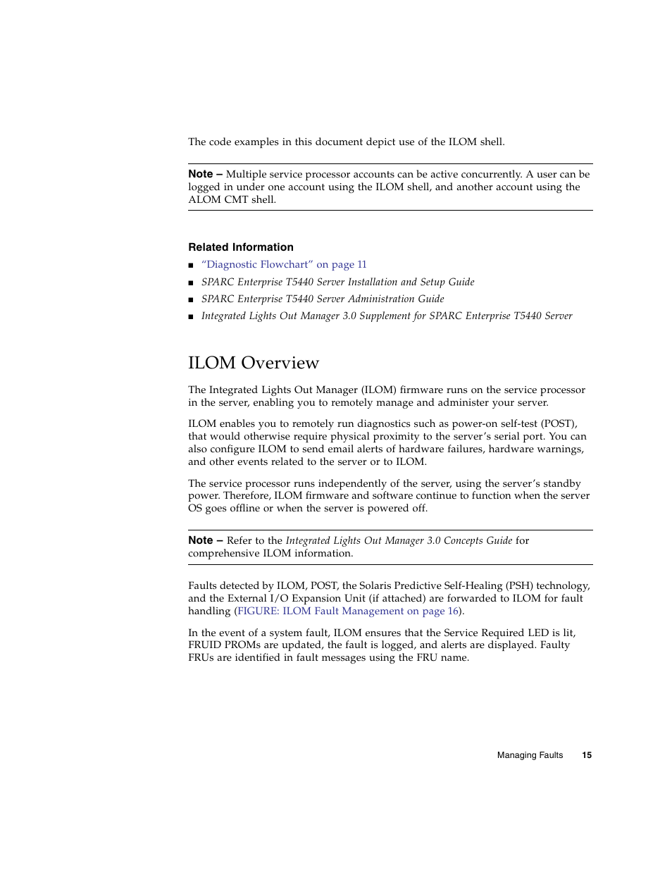 Related information, Ilom overview | FUJITSU SPARC T5440 User Manual | Page 41 / 214