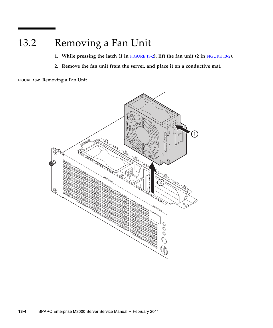 2 removing a fan unit, Removing a fan unit | FUJITSU M3000 User Manual | Page 150 / 198