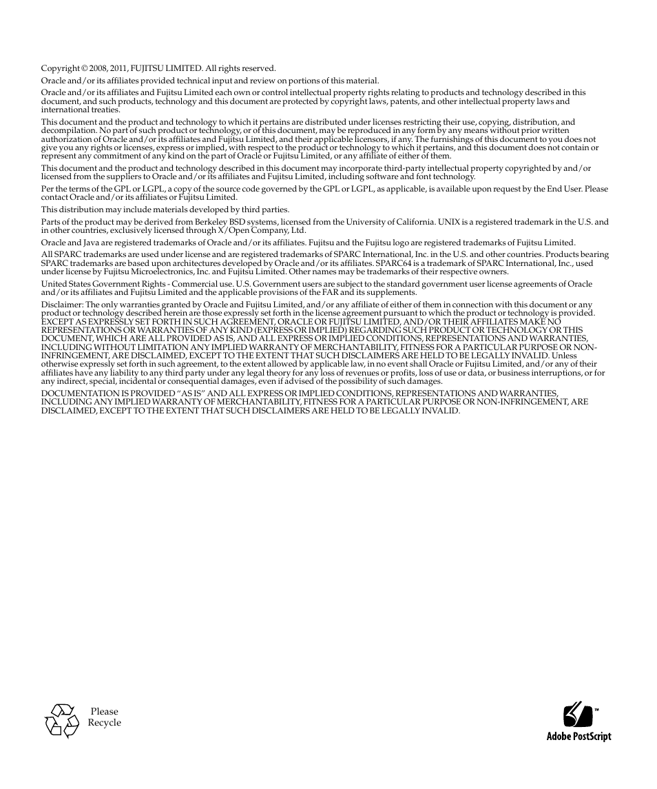 FUJITSU M3000 User Manual | Page 2 / 198