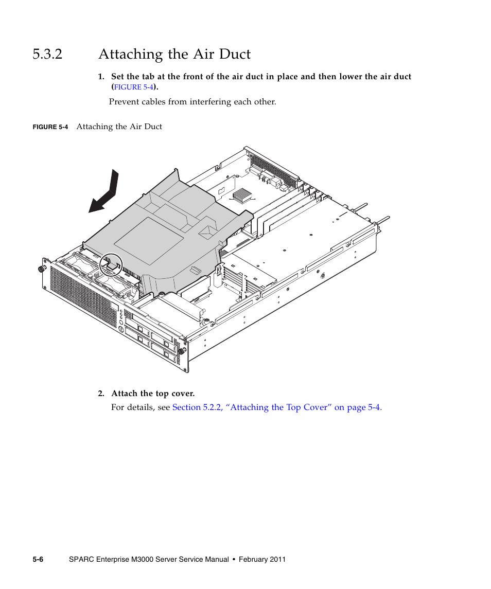 2 attaching the air duct, Attaching the air duct | FUJITSU M3000 User Manual | Page 92 / 198