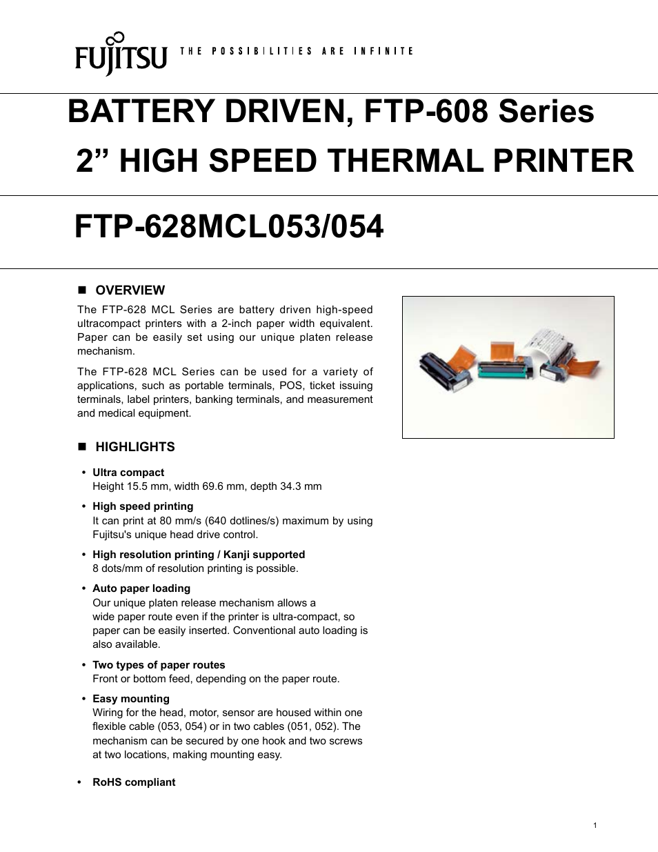 FUJITSU FTP-628MCL053 User Manual | 6 pages