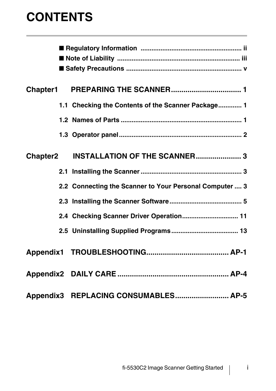 FUJITSU FI-5530C2 User Manual | Page 3 / 27