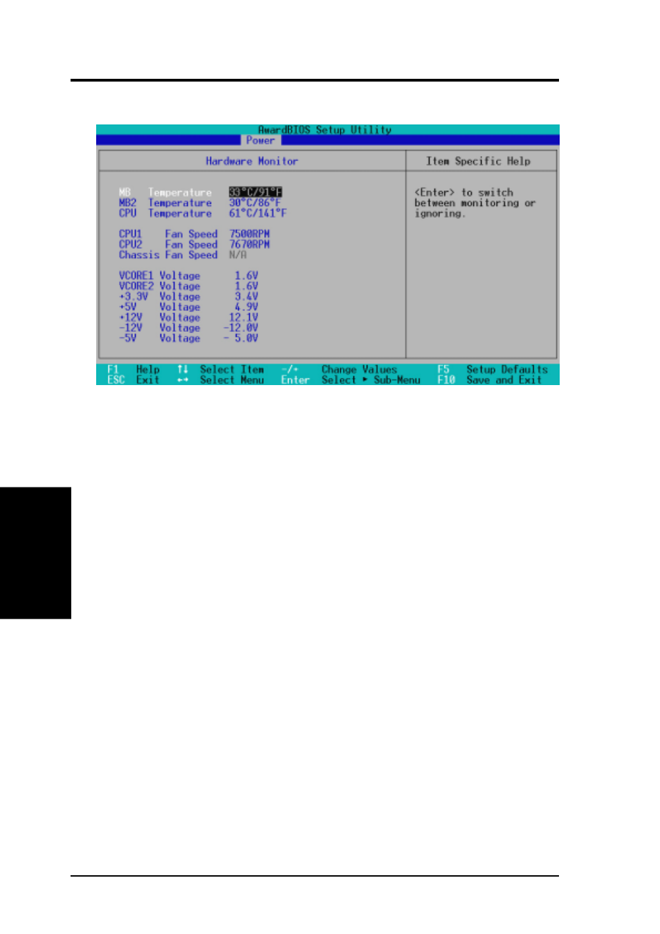 Hardware monitor, 2 hardware monitor, Bios setup | FUJITSU D1241 User Manual | Page 64 / 73