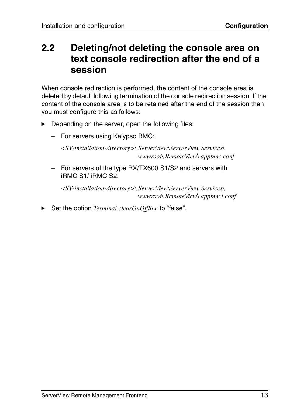 FUJITSU Primergy ServerView Suite ServerView Remote Management Frontend V4.90 User Manual | Page 13 / 62