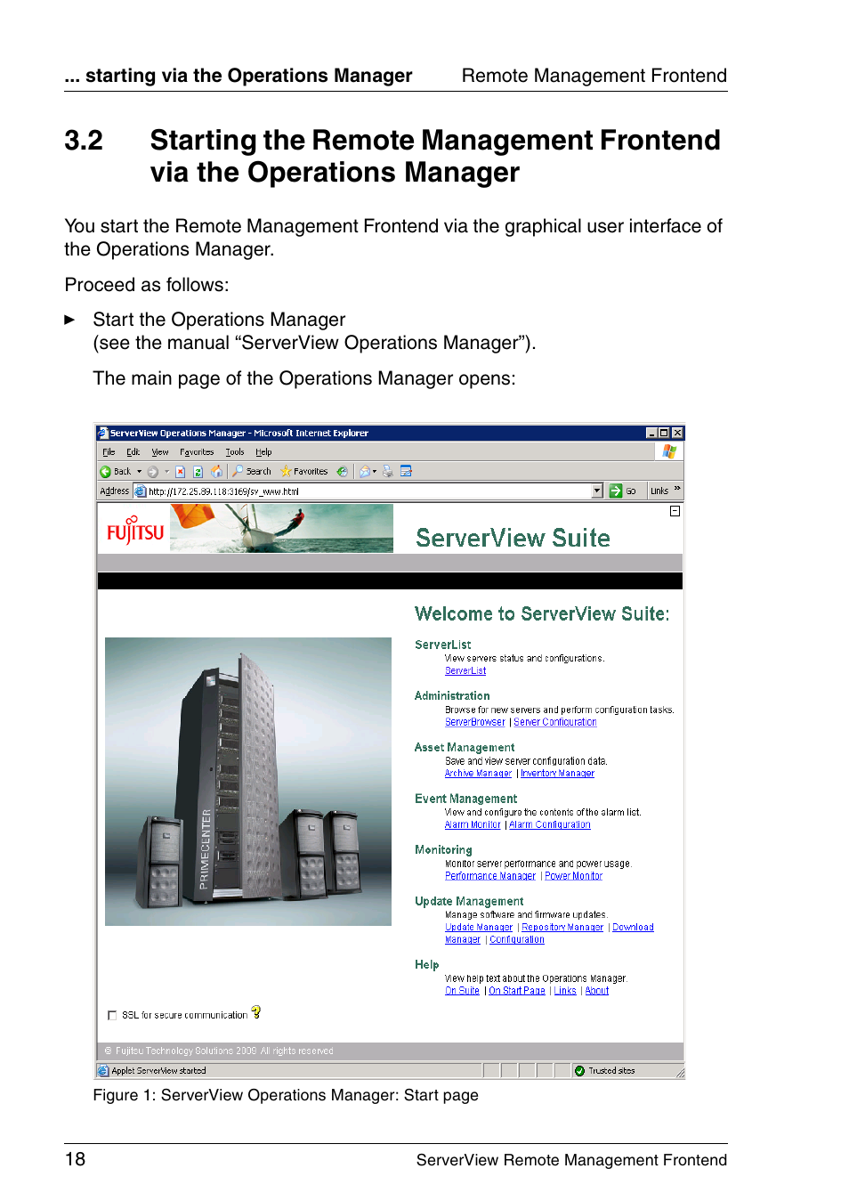 FUJITSU Primergy ServerView Suite ServerView Remote Management Frontend V4.90 User Manual | Page 18 / 62