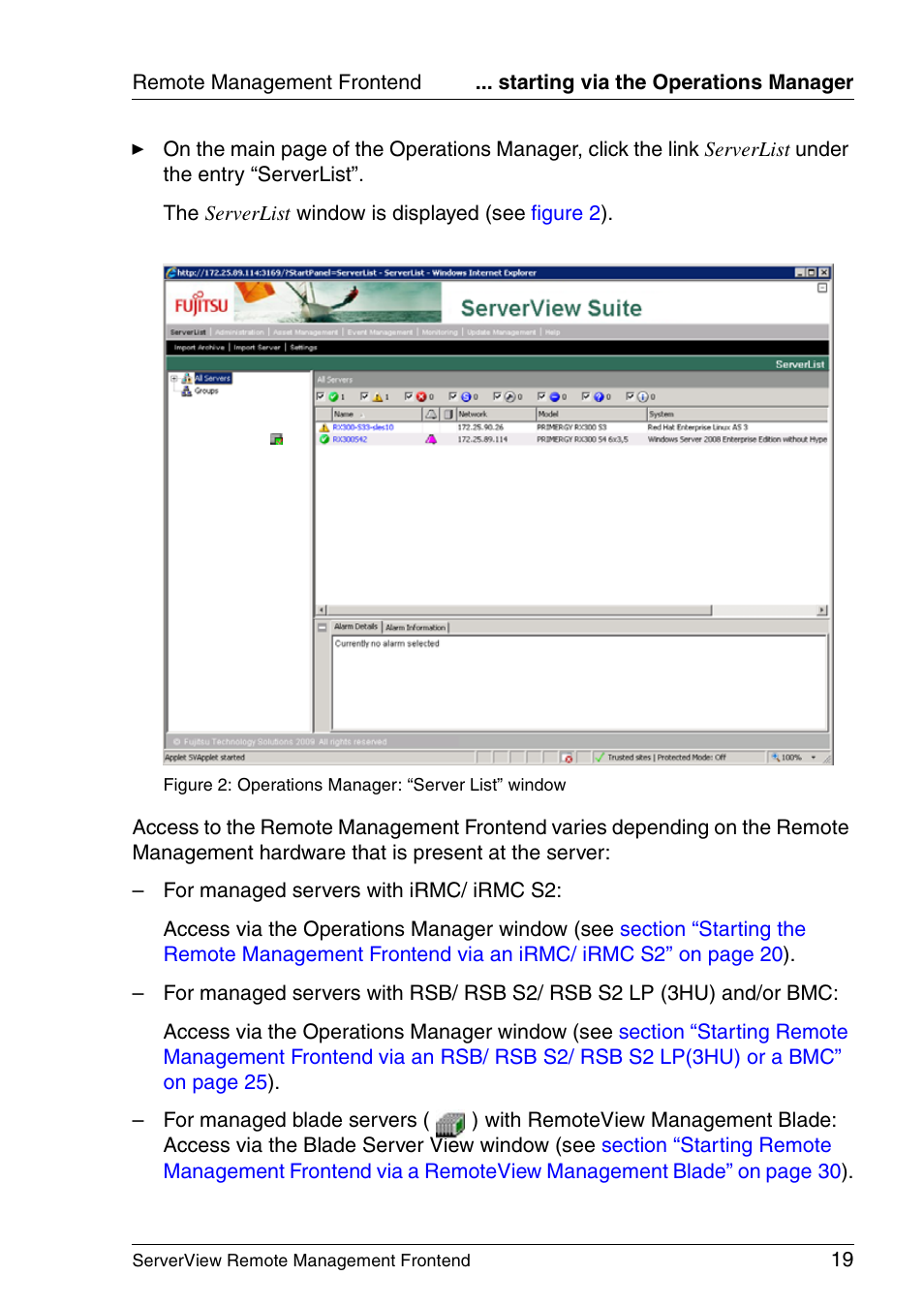 FUJITSU Primergy ServerView Suite ServerView Remote Management Frontend V4.90 User Manual | Page 19 / 62