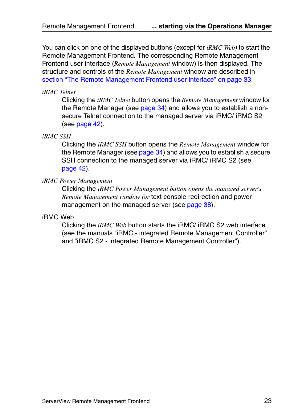 FUJITSU Primergy ServerView Suite ServerView Remote Management Frontend V4.90 User Manual | Page 23 / 62
