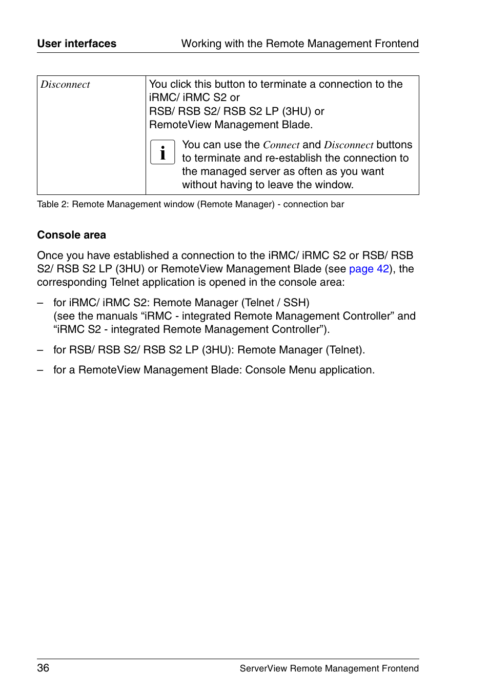 FUJITSU Primergy ServerView Suite ServerView Remote Management Frontend V4.90 User Manual | Page 36 / 62