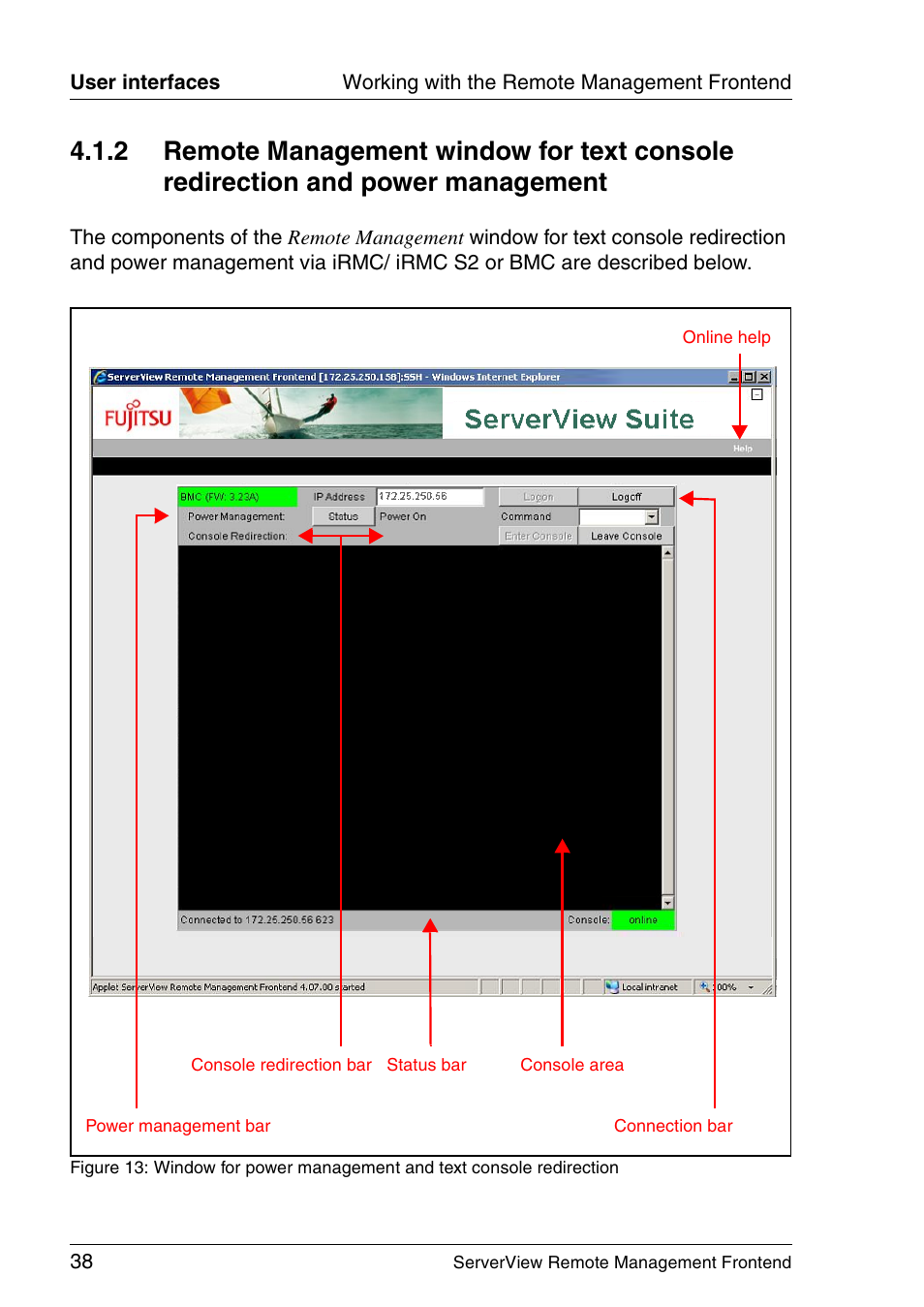 FUJITSU Primergy ServerView Suite ServerView Remote Management Frontend V4.90 User Manual | Page 38 / 62