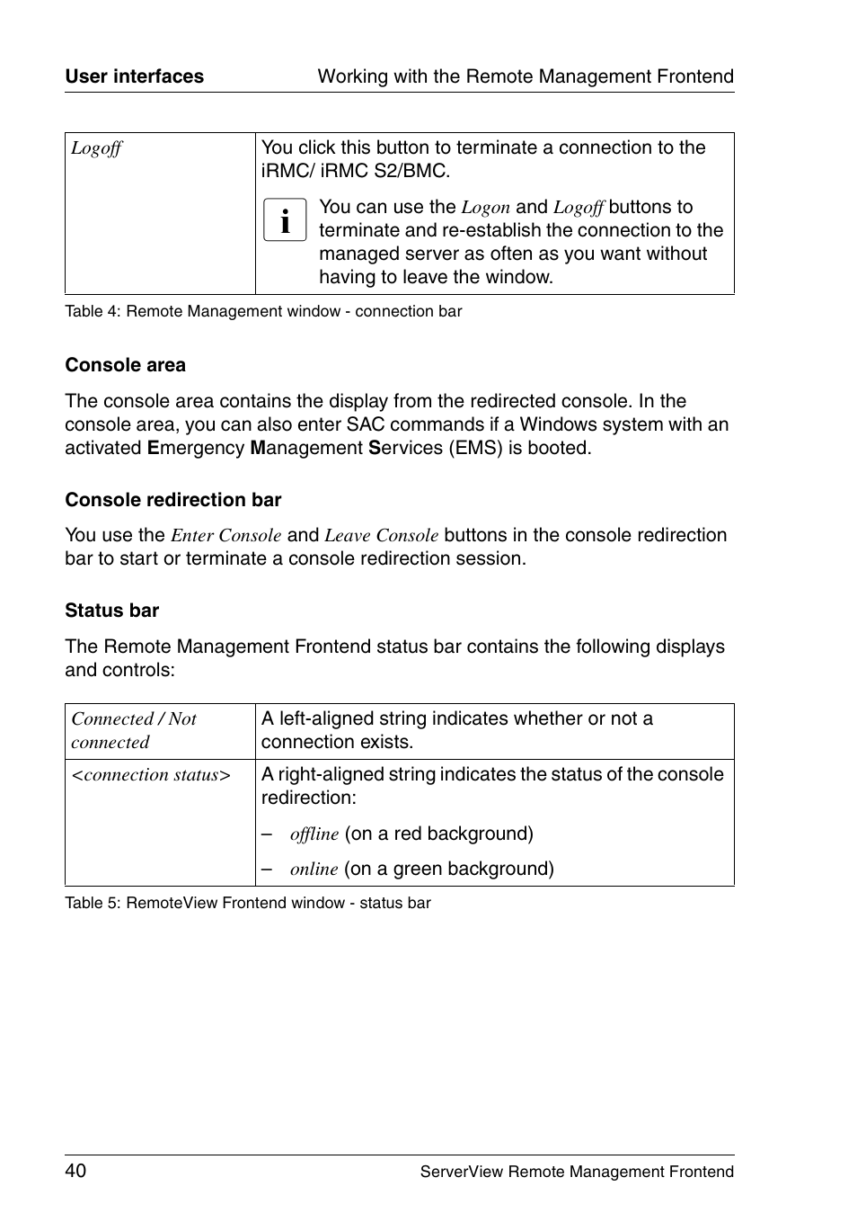 FUJITSU Primergy ServerView Suite ServerView Remote Management Frontend V4.90 User Manual | Page 40 / 62