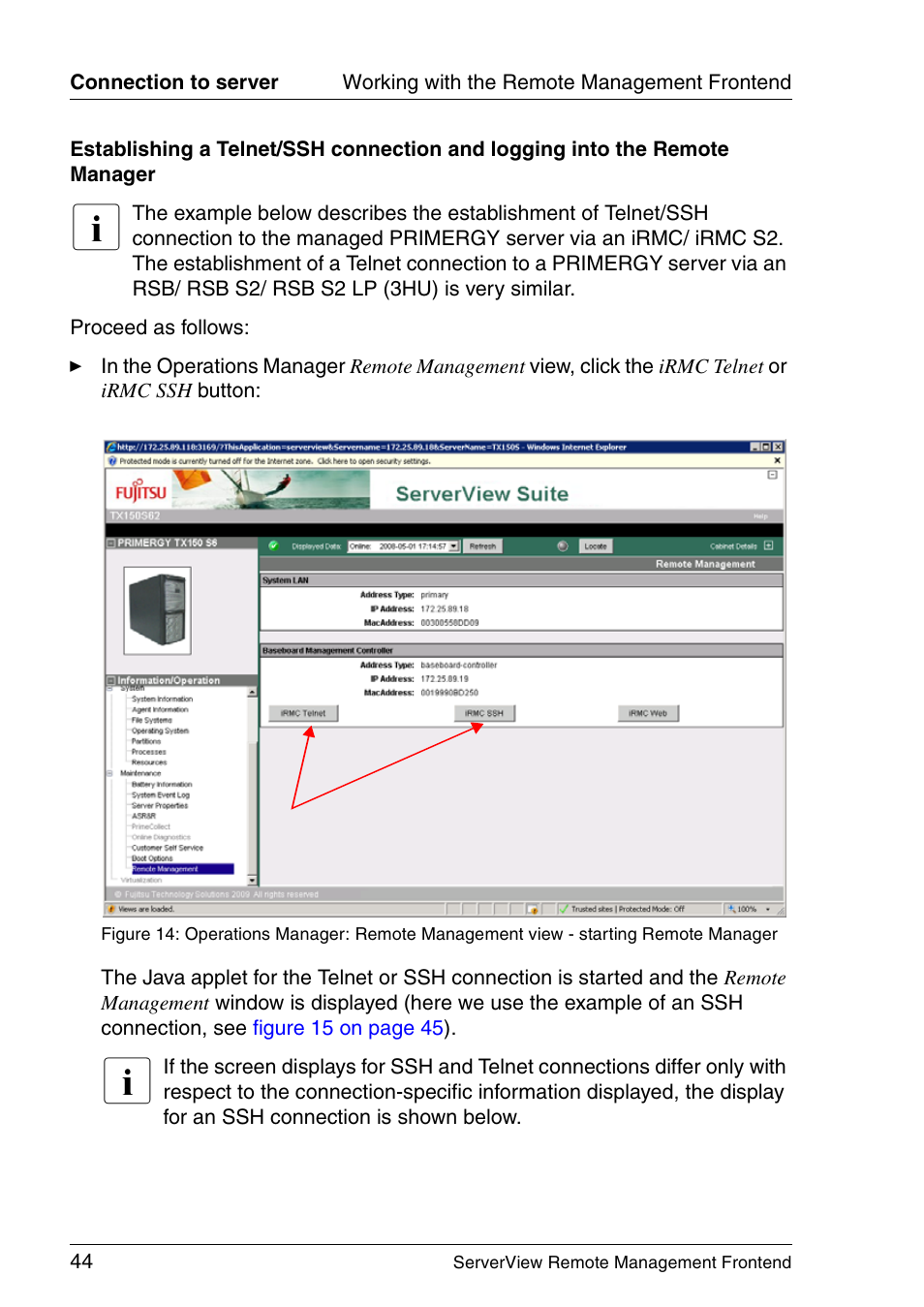FUJITSU Primergy ServerView Suite ServerView Remote Management Frontend V4.90 User Manual | Page 44 / 62