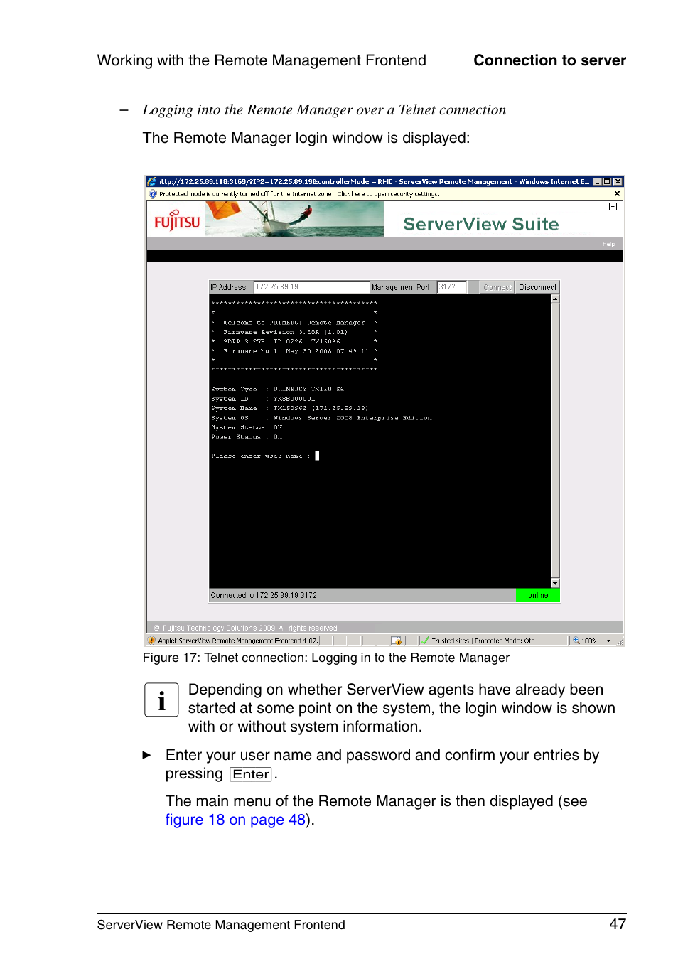 FUJITSU Primergy ServerView Suite ServerView Remote Management Frontend V4.90 User Manual | Page 47 / 62