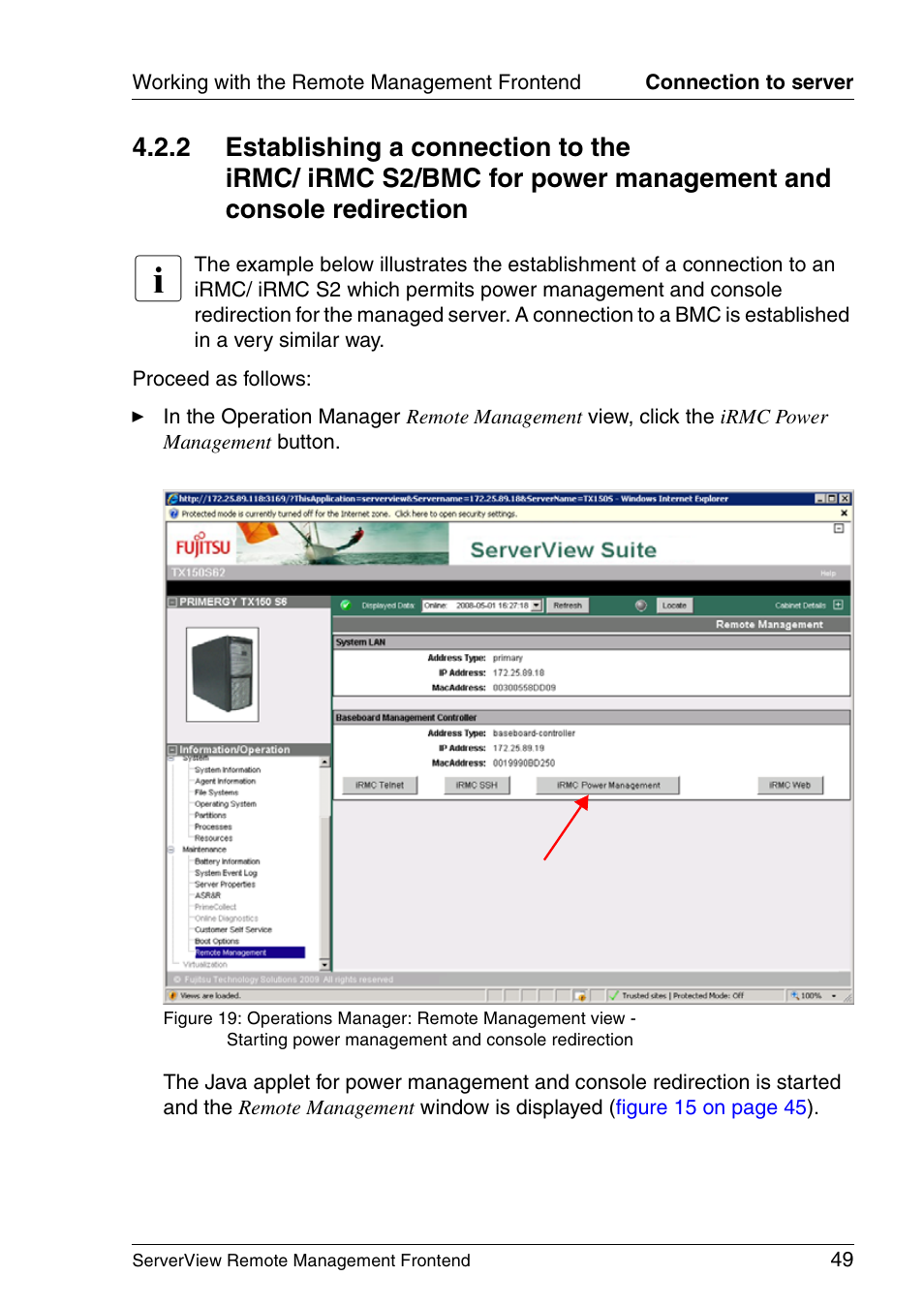 FUJITSU Primergy ServerView Suite ServerView Remote Management Frontend V4.90 User Manual | Page 49 / 62