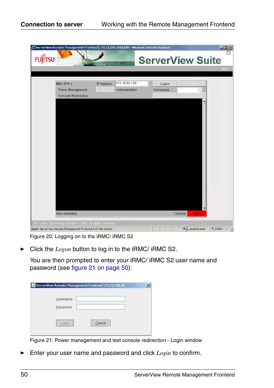 FUJITSU Primergy ServerView Suite ServerView Remote Management Frontend V4.90 User Manual | Page 50 / 62
