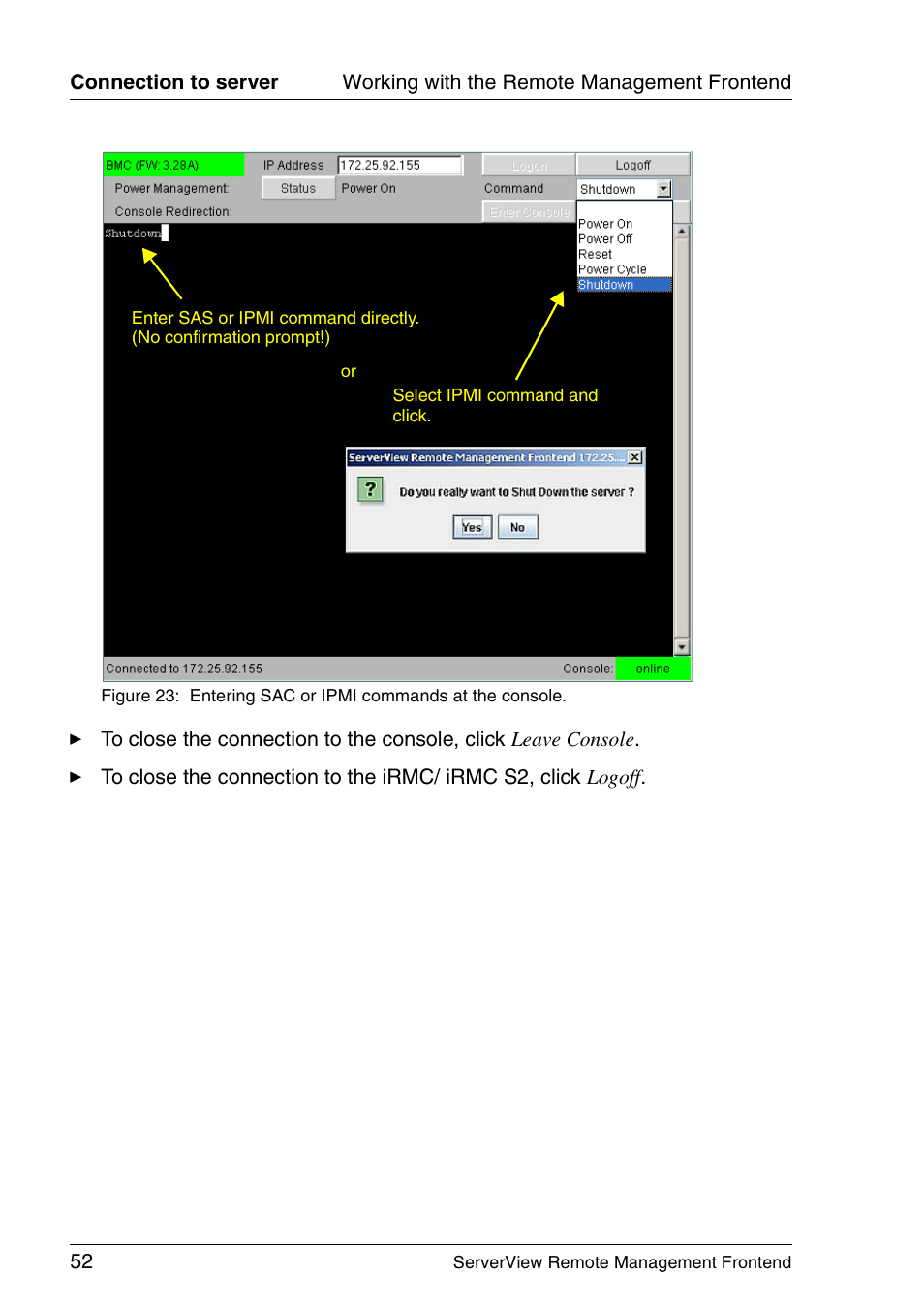 FUJITSU Primergy ServerView Suite ServerView Remote Management Frontend V4.90 User Manual | Page 52 / 62