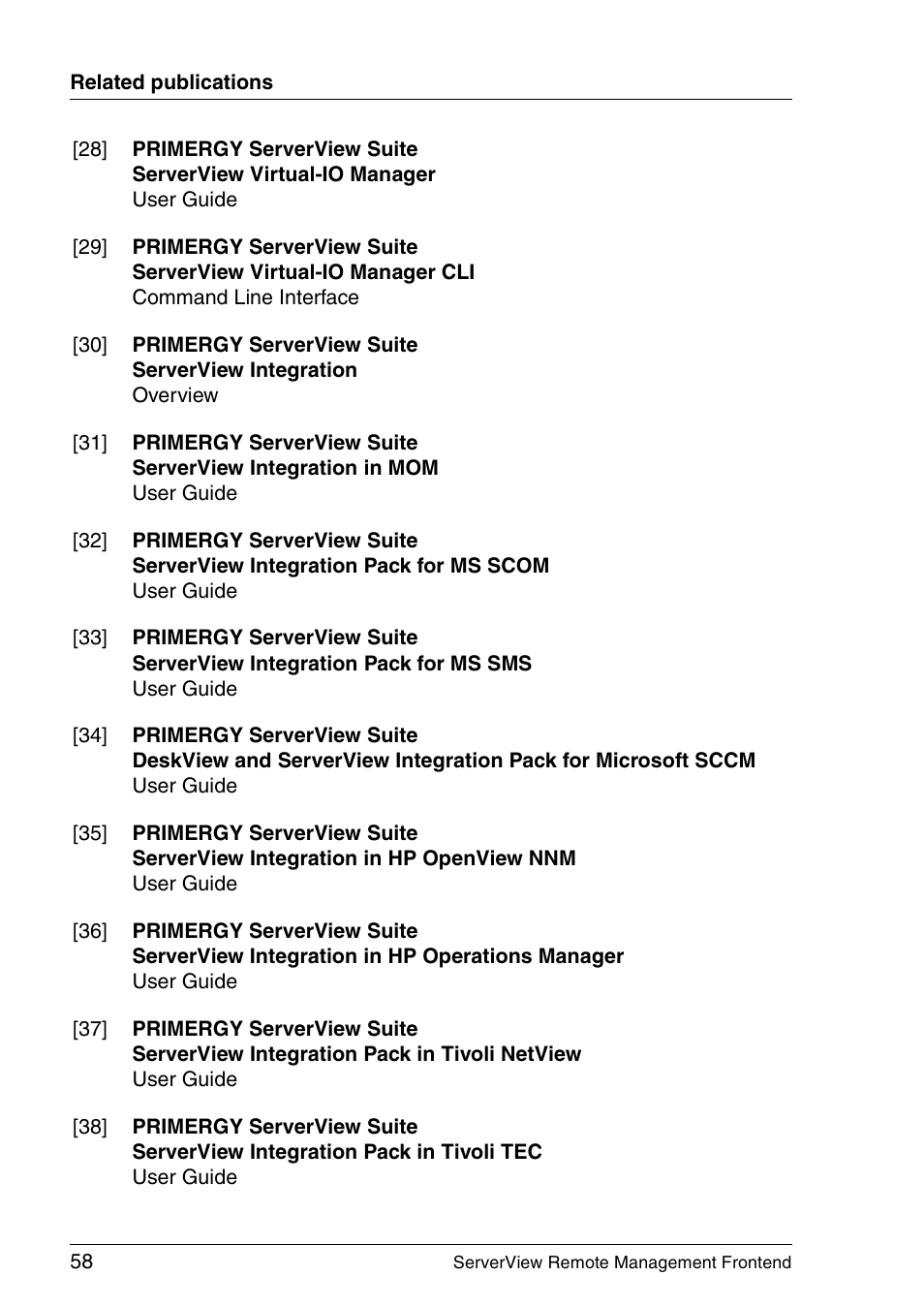 FUJITSU Primergy ServerView Suite ServerView Remote Management Frontend V4.90 User Manual | Page 58 / 62