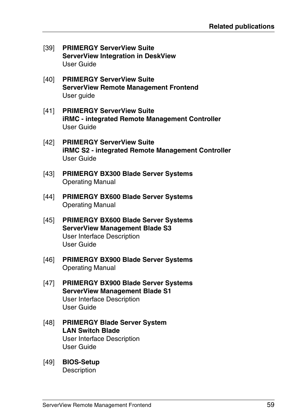 FUJITSU Primergy ServerView Suite ServerView Remote Management Frontend V4.90 User Manual | Page 59 / 62