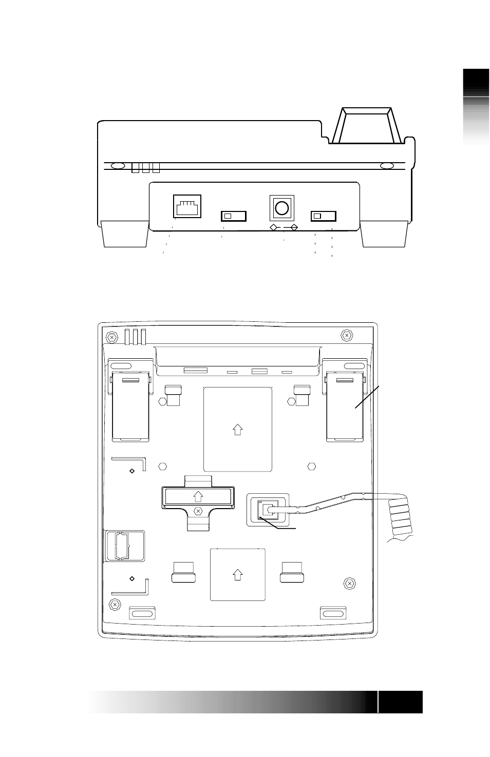 Ni / 5e custom t e rminal over view, Handset /headset plug rear stand | FUJITSU SRS-9924-ABM User Manual | Page 17 / 115