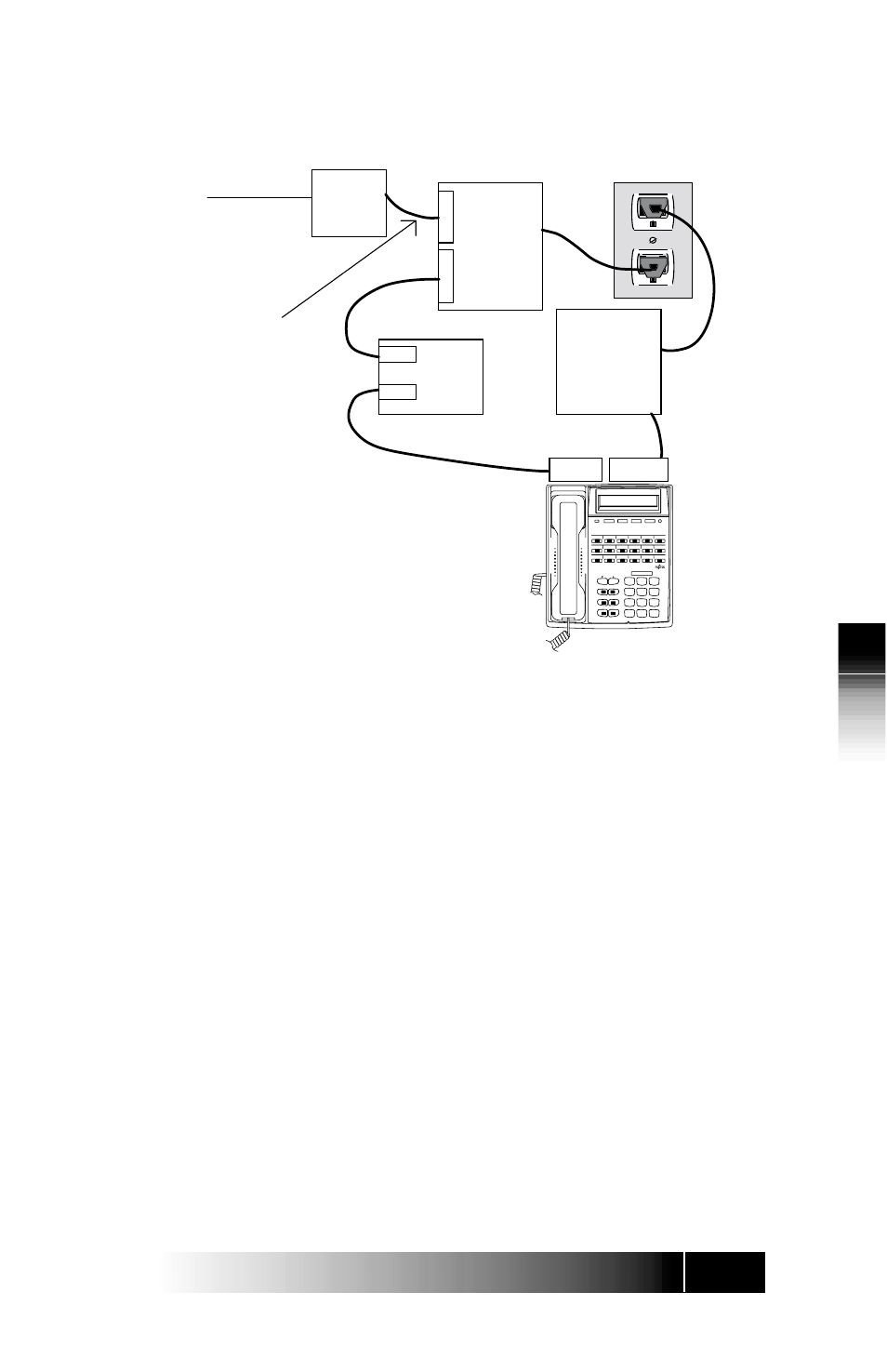 Connecting to the network -3 setting-up spids -3, Ni / 5e custom t e rminal installation, Figure 5-2: power connections | 8 wire | FUJITSU SRS-9924-ABM User Manual | Page 71 / 115
