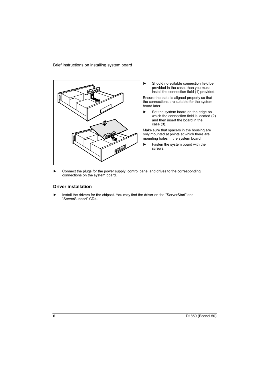 Driver installation | FUJITSU RELIABILITY D1859 User Manual | Page 12 / 42