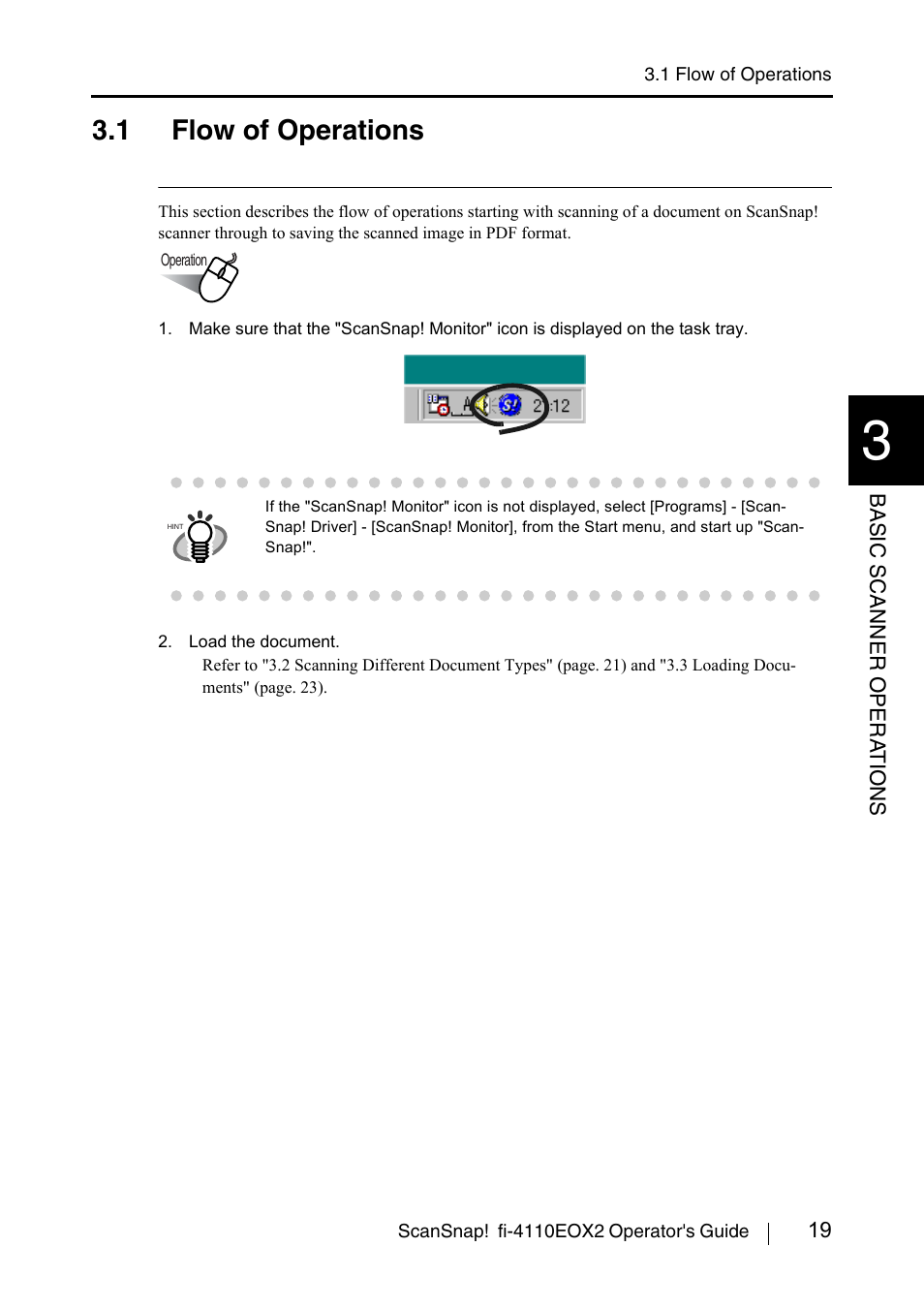 1 flow of operations | FUJITSU fi-4110EOX2 User Manual | Page 35 / 91