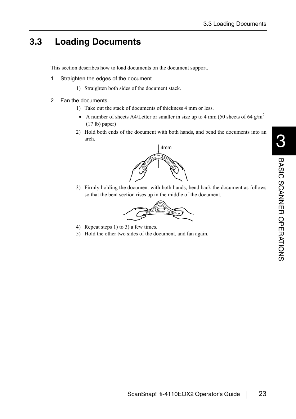 3 loading documents | FUJITSU fi-4110EOX2 User Manual | Page 39 / 91