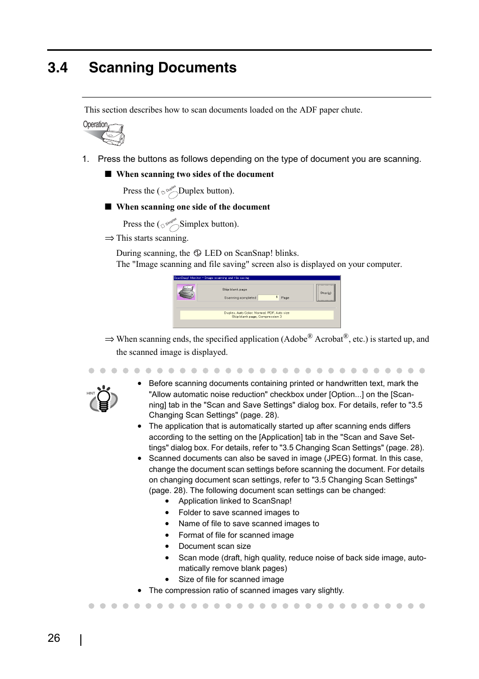4 scanning documents | FUJITSU fi-4110EOX2 User Manual | Page 42 / 91
