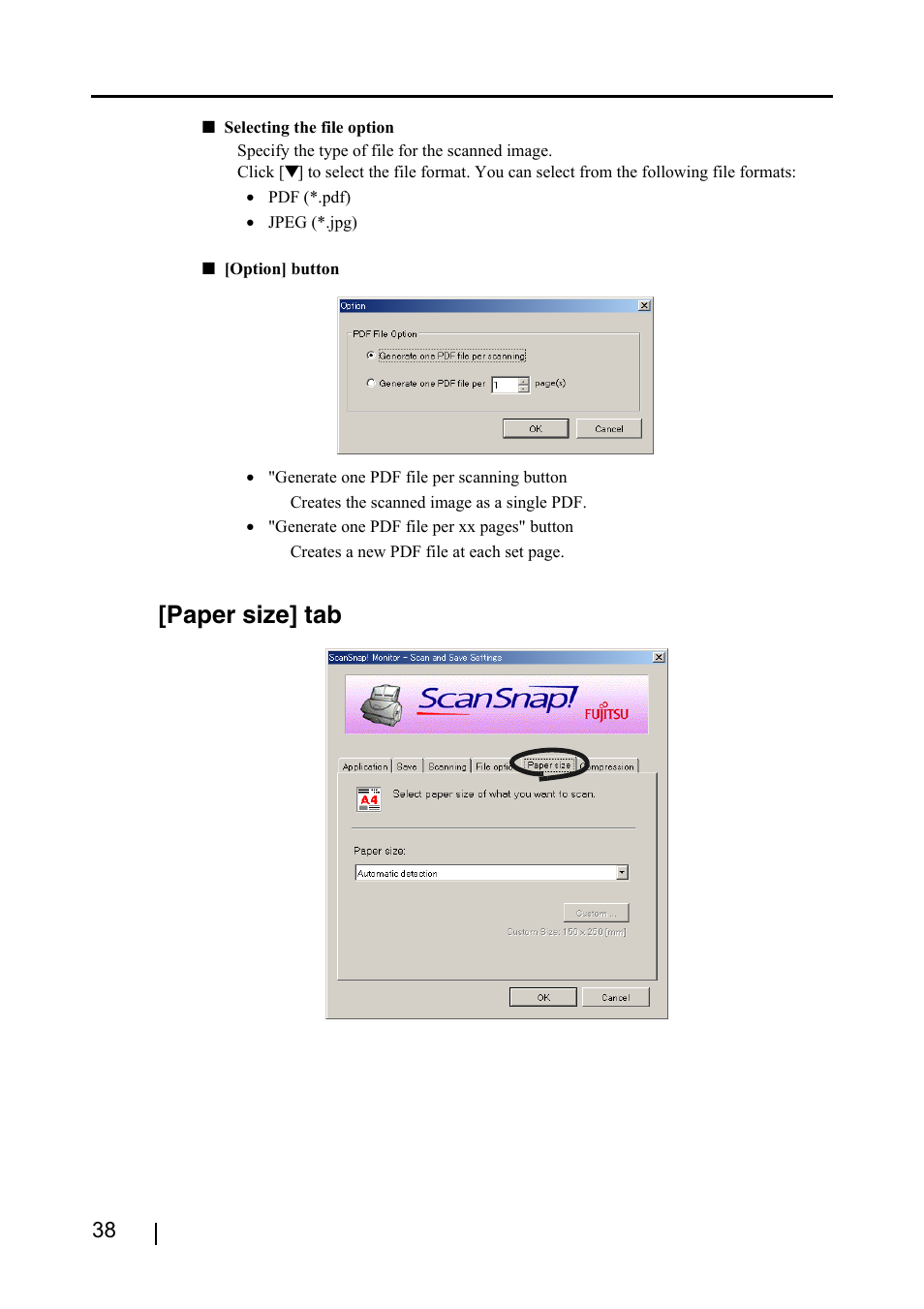 Paper size] tab | FUJITSU fi-4110EOX2 User Manual | Page 54 / 91