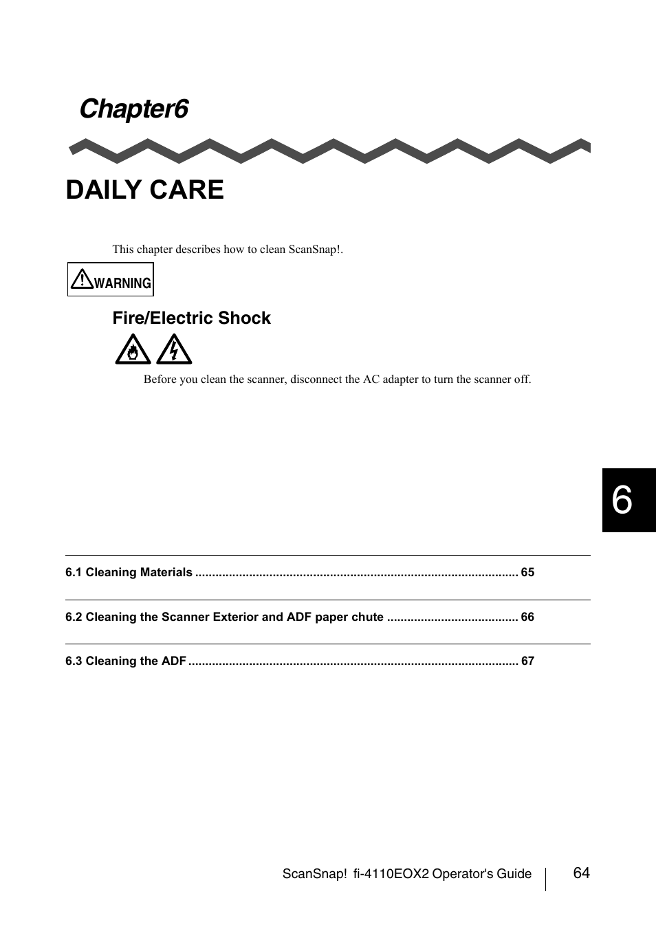Chapter6 daily, Care, Chapter6 daily care | FUJITSU fi-4110EOX2 User Manual | Page 80 / 91
