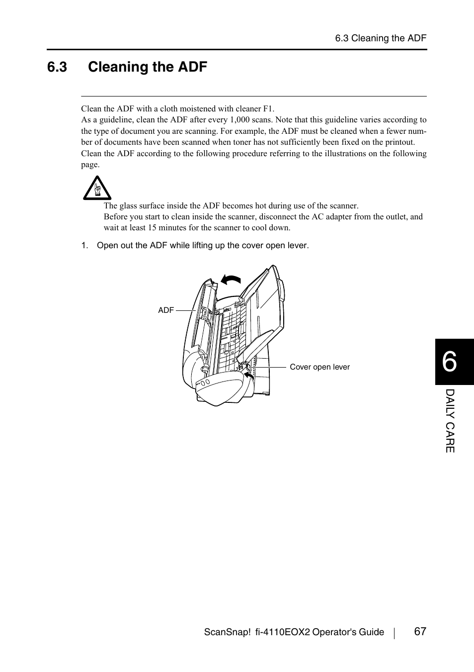 3 cleaning the adf | FUJITSU fi-4110EOX2 User Manual | Page 83 / 91