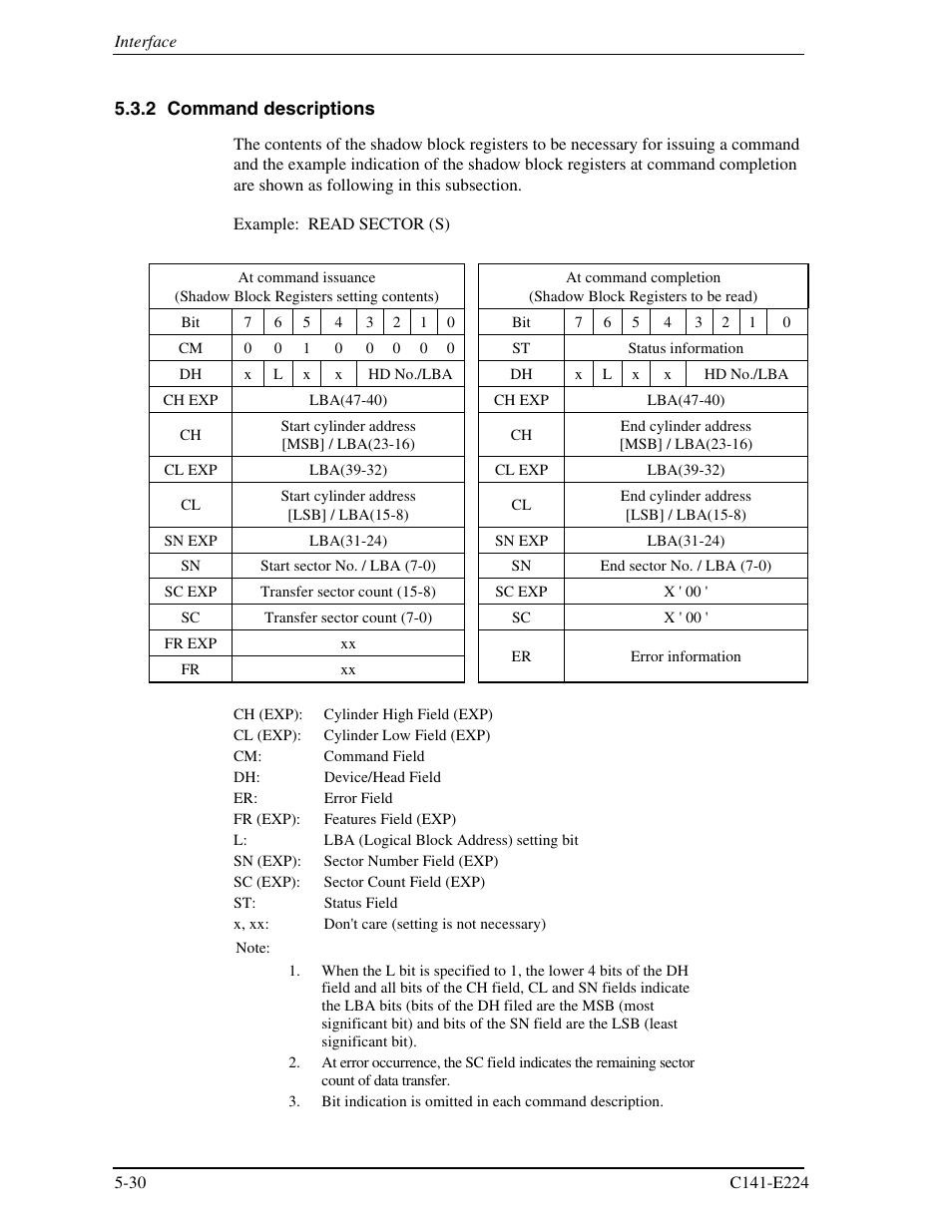 2 command descriptions | FUJITSU MHV2060BH User Manual | Page 106 / 274