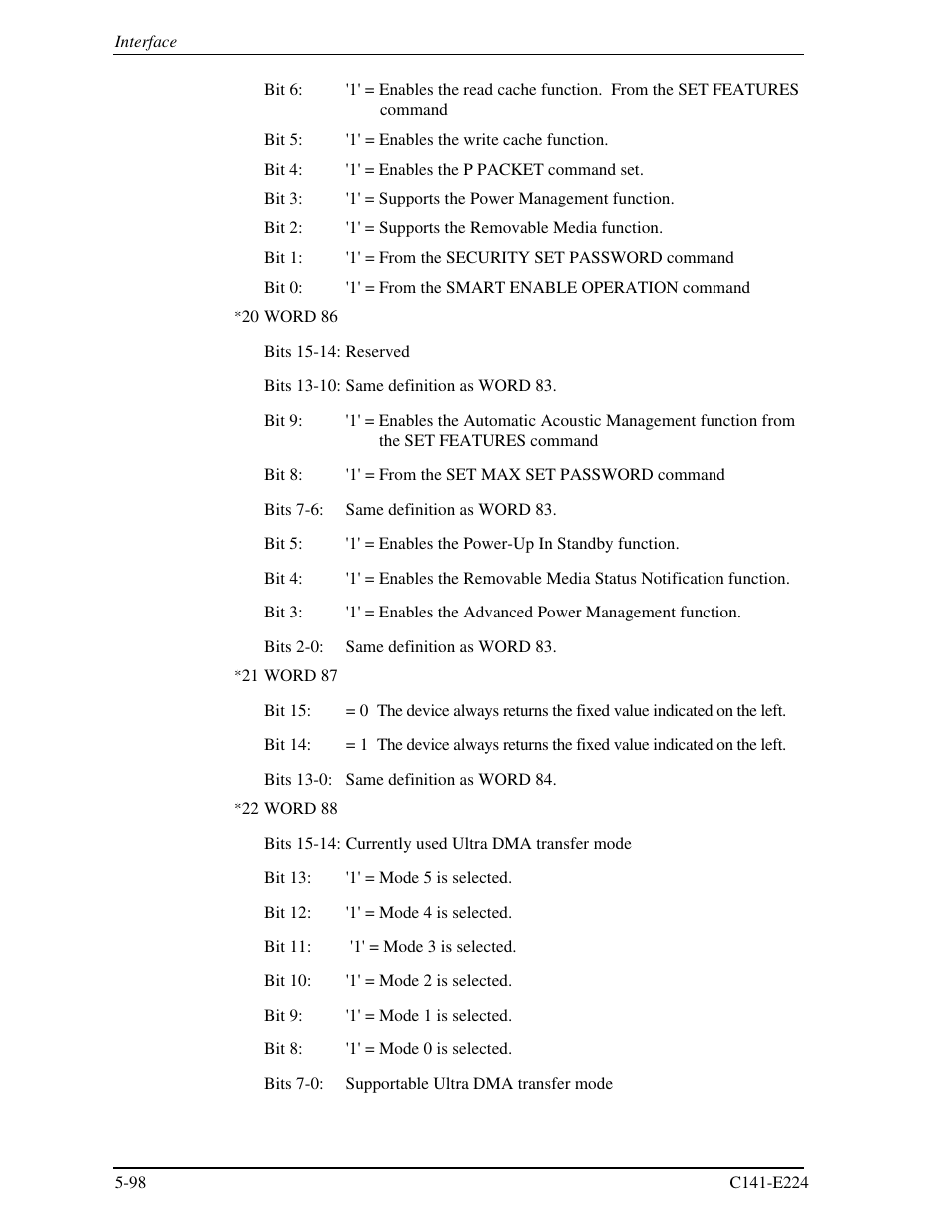 FUJITSU MHV2060BH User Manual | Page 174 / 274