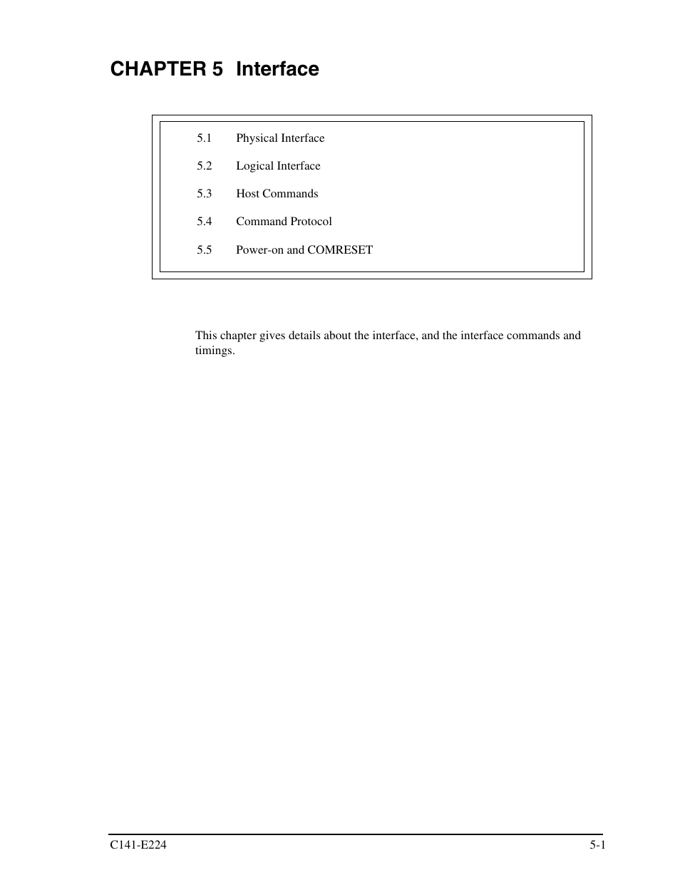 Chapter 5 interface | FUJITSU MHV2060BH User Manual | Page 77 / 274