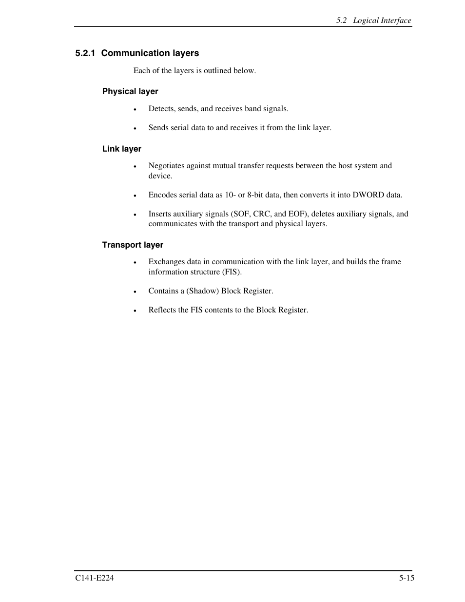 1 communication layers | FUJITSU MHV2060BH User Manual | Page 91 / 274