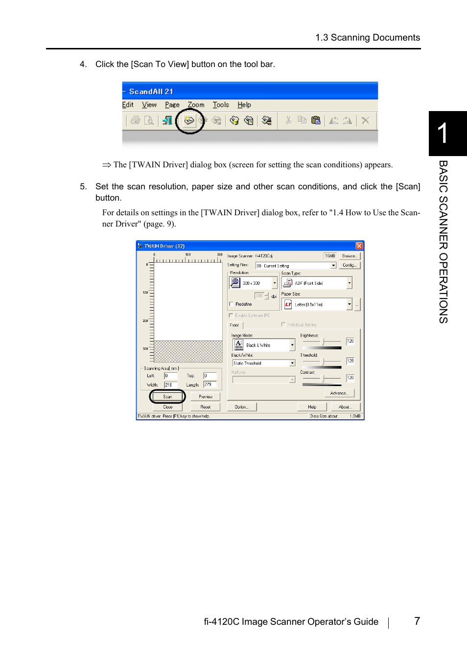 FUJITSU Image Scanner fi-4120C User Manual | Page 23 / 121