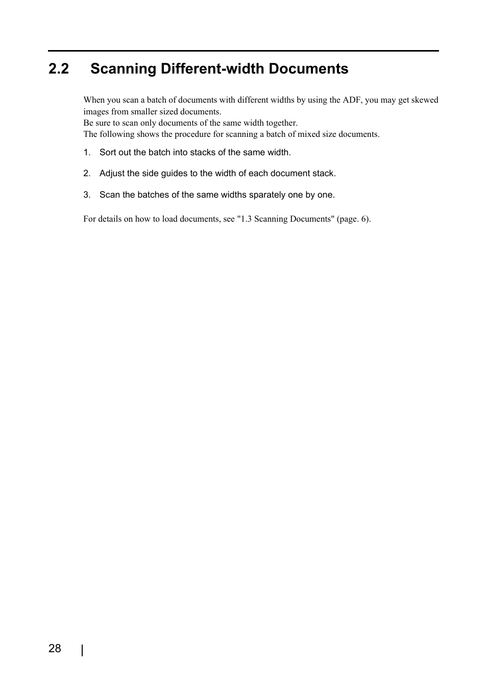 2 scanning different-width documents | FUJITSU Image Scanner fi-4120C User Manual | Page 44 / 121