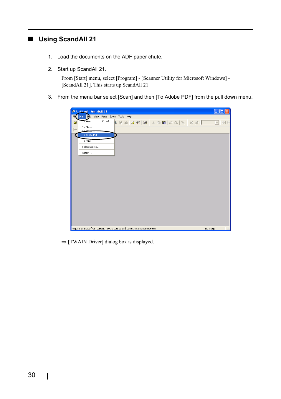 30 ■ using scandall 21 | FUJITSU Image Scanner fi-4120C User Manual | Page 46 / 121