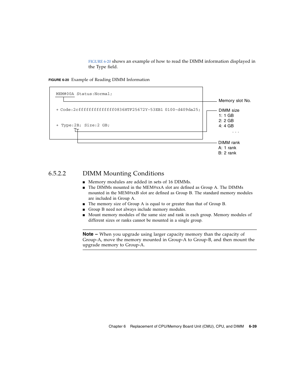 2 dimm mounting conditions, Dimm mounting conditions | FUJITSU SPARC ENTERPRISE M8000 User Manual | Page 191 / 514