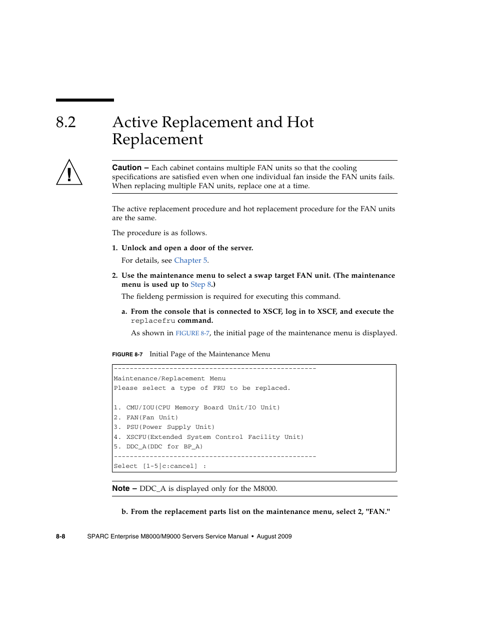 2 active replacement and hot replacement, Active replacement and hot replacement | FUJITSU SPARC ENTERPRISE M8000 User Manual | Page 222 / 514