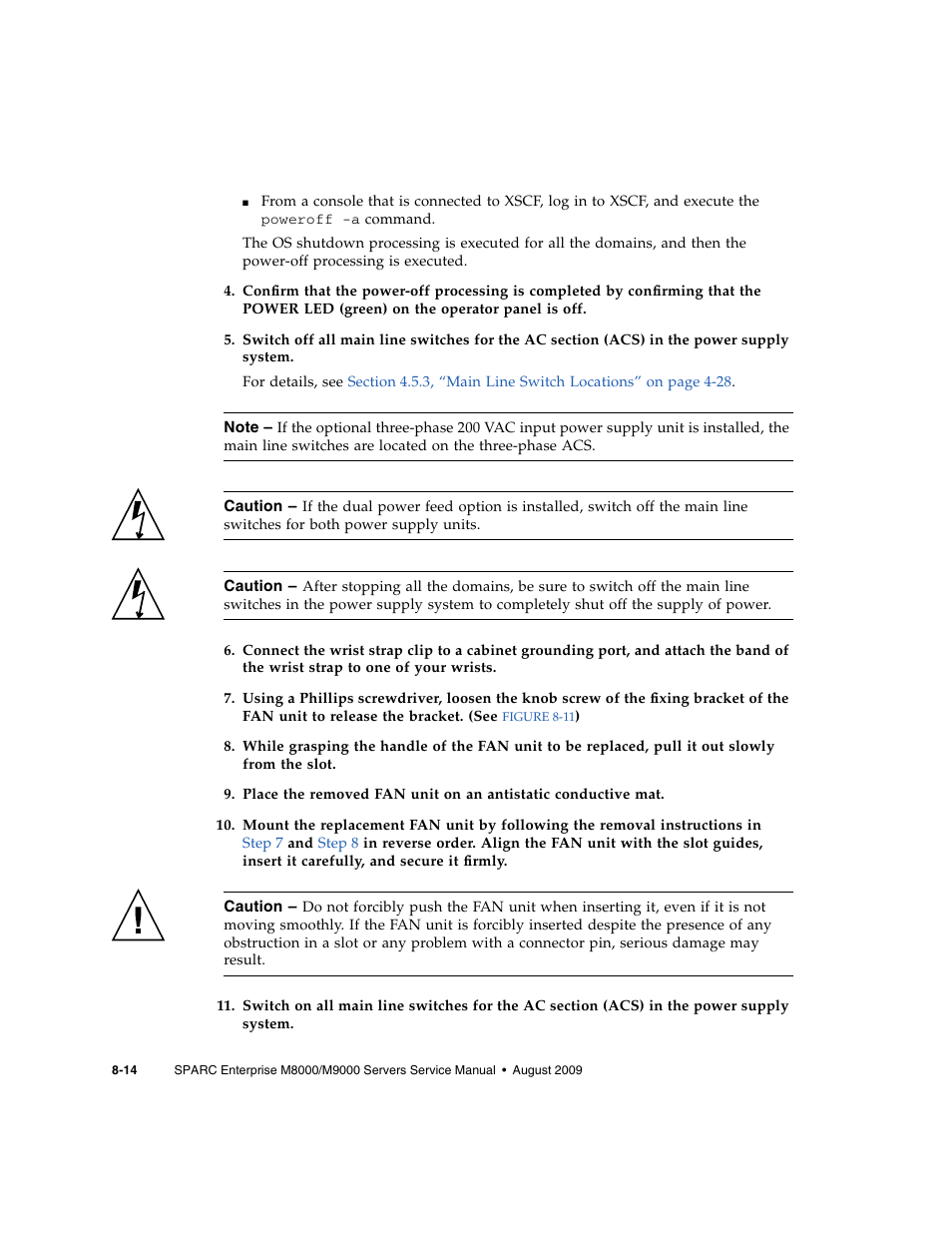 FUJITSU SPARC ENTERPRISE M8000 User Manual | Page 228 / 514