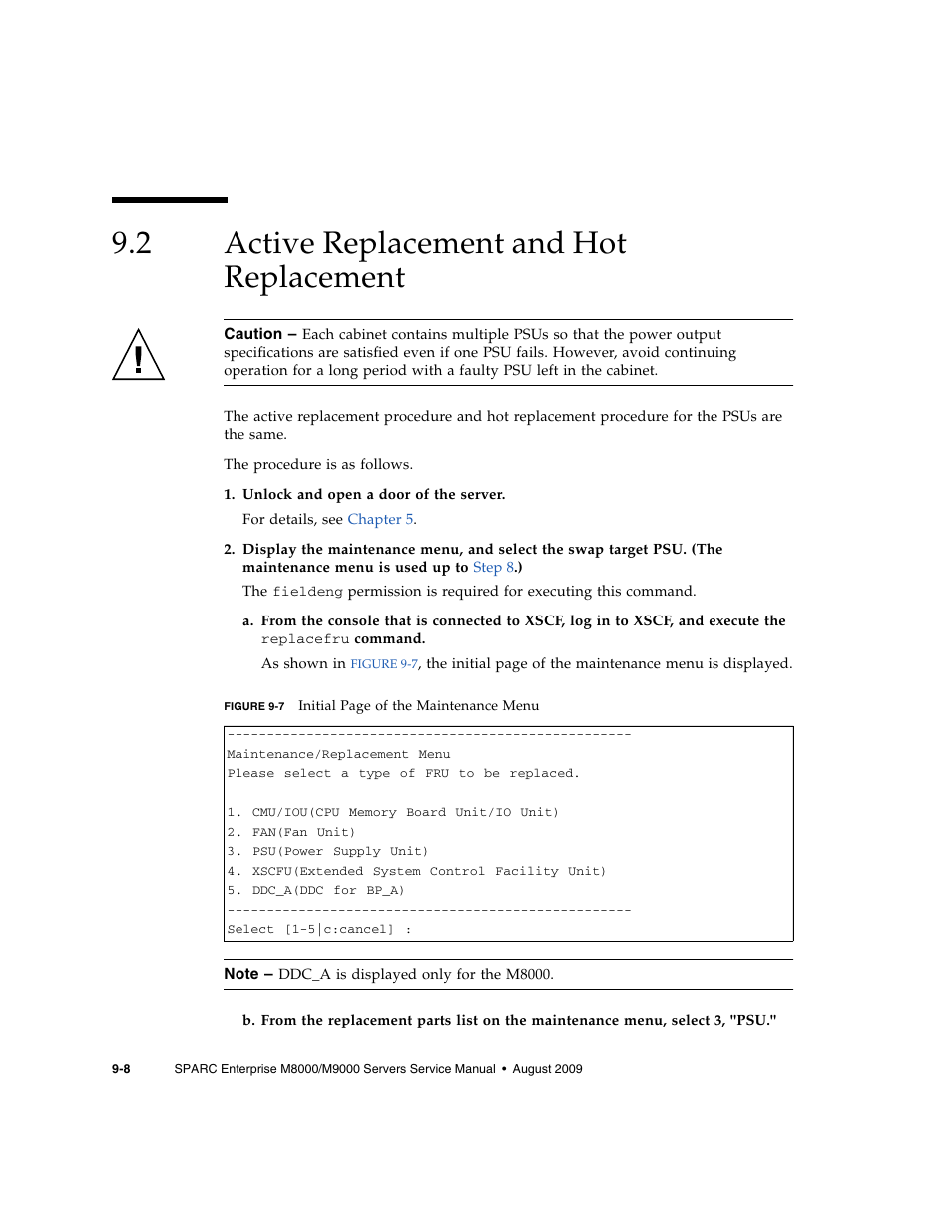 2 active replacement and hot replacement, Active replacement and hot replacement | FUJITSU SPARC ENTERPRISE M8000 User Manual | Page 238 / 514