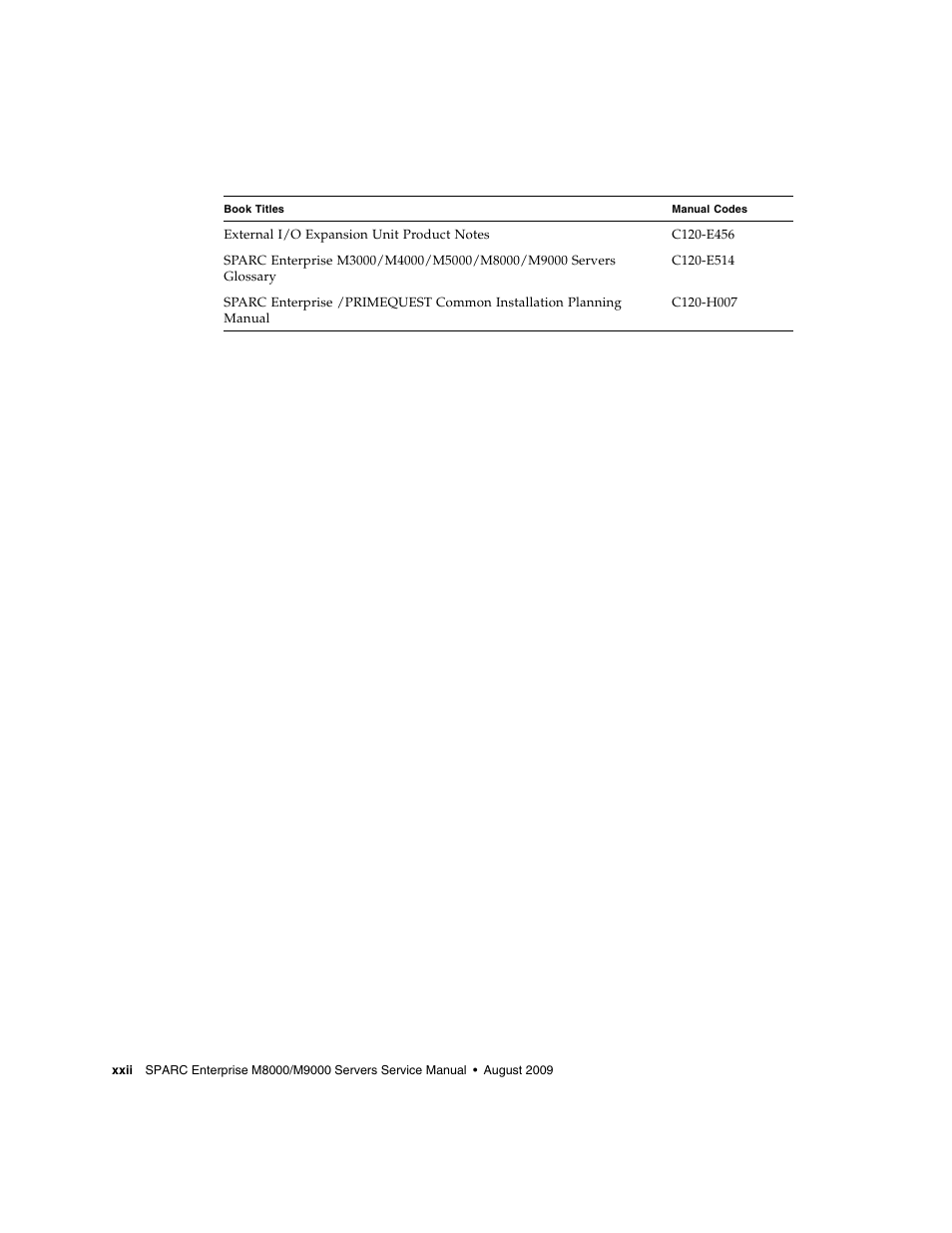 FUJITSU SPARC ENTERPRISE M8000 User Manual | Page 24 / 514