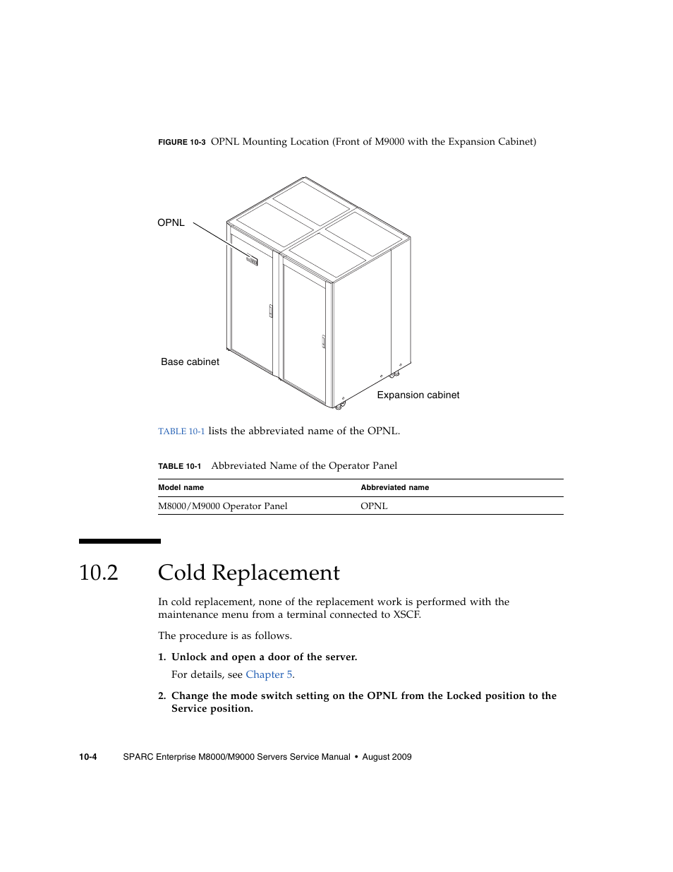 2 cold replacement, Cold replacement | FUJITSU SPARC ENTERPRISE M8000 User Manual | Page 248 / 514