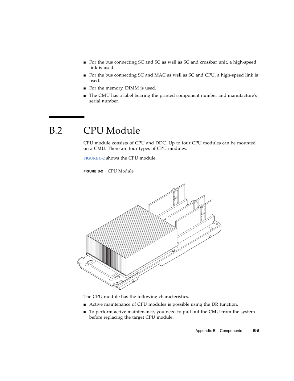 B.2 cpu module, Cpu module | FUJITSU SPARC ENTERPRISE M8000 User Manual | Page 451 / 514