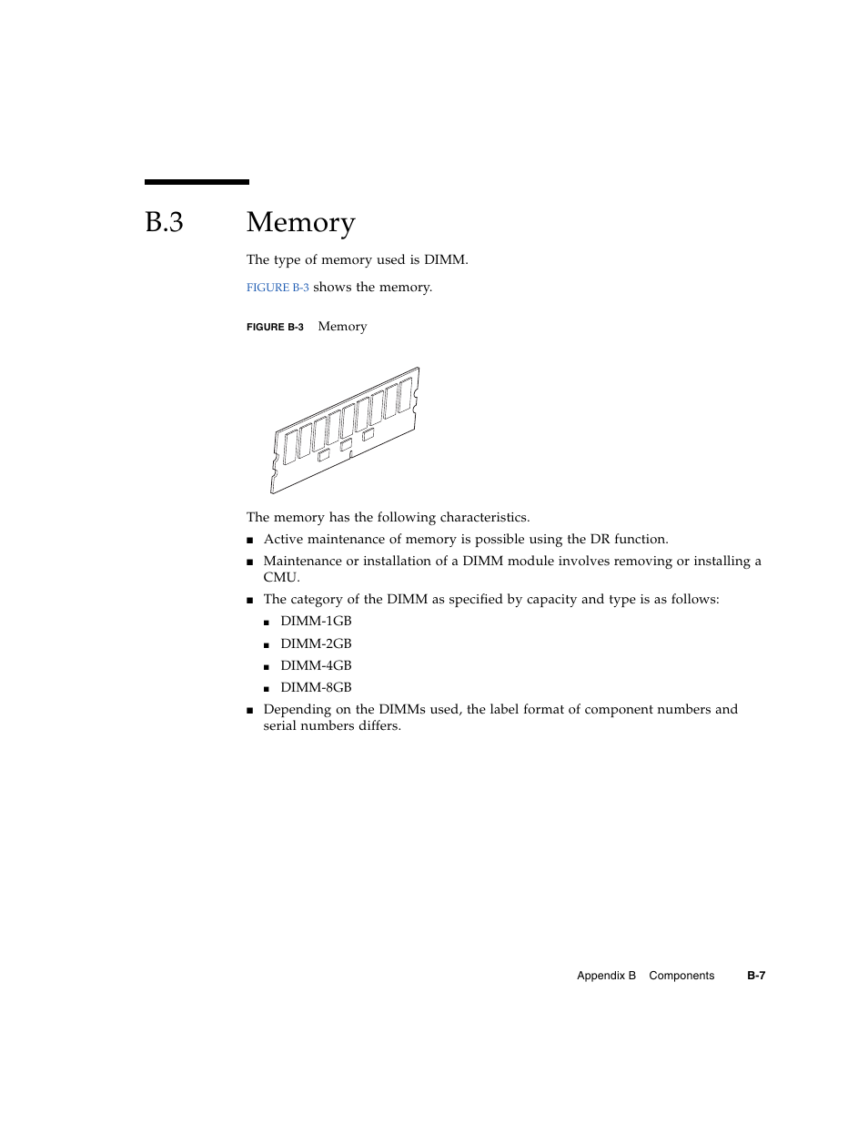 B.3 memory, Memory | FUJITSU SPARC ENTERPRISE M8000 User Manual | Page 453 / 514