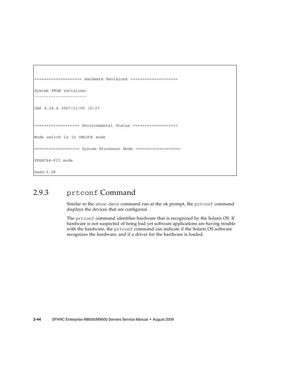 3 prtconf command | FUJITSU SPARC ENTERPRISE M8000 User Manual | Page 82 / 514