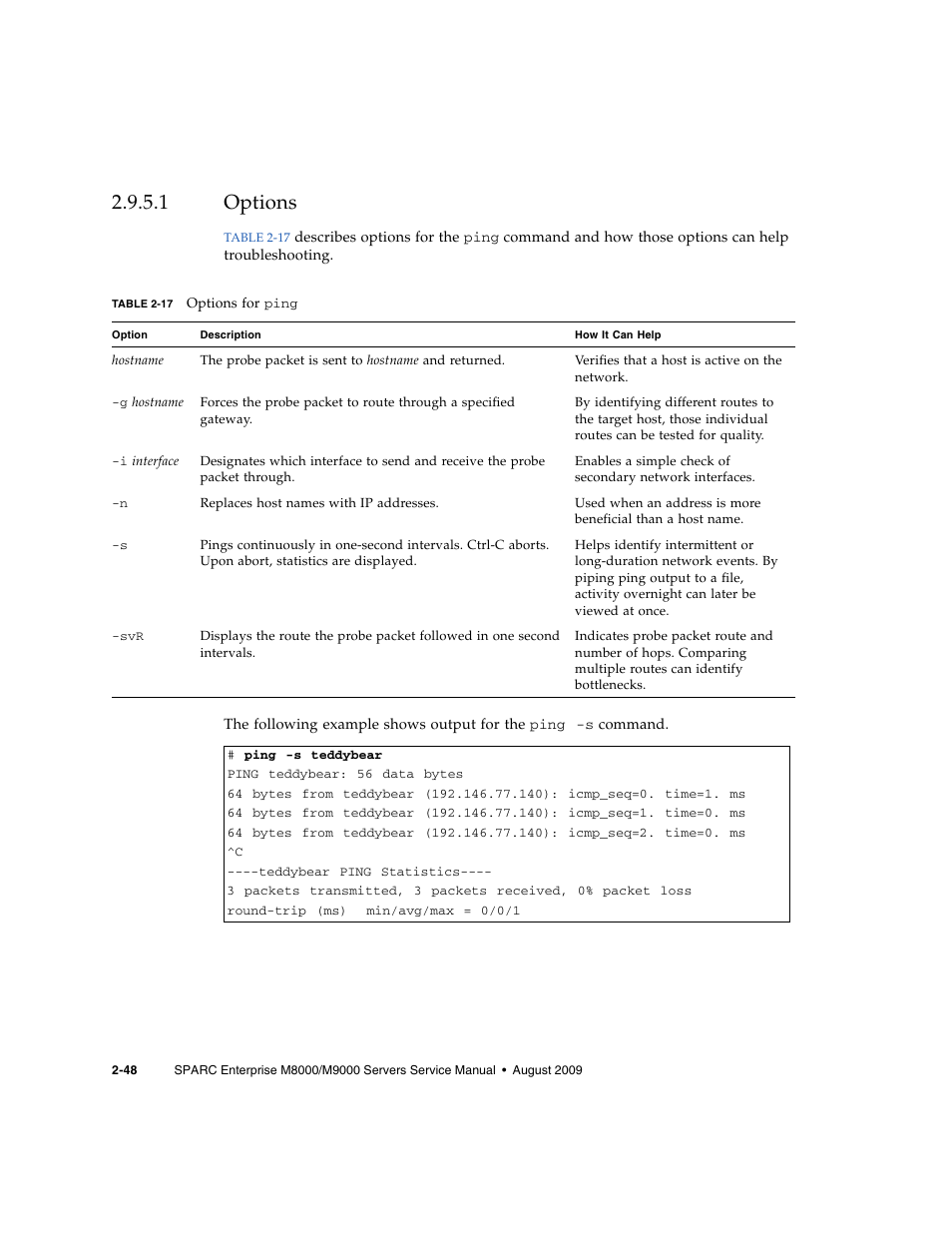 1 options, Options | FUJITSU SPARC ENTERPRISE M8000 User Manual | Page 86 / 514