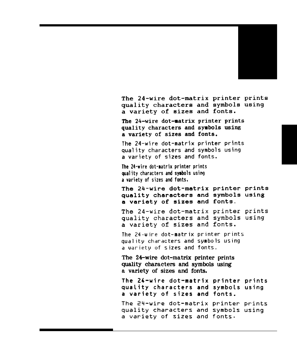 Appendix f resident fonts | FUJITSU DL3750+/3850+ User Manual | Page 237 / 256